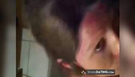 This white MILF can't get cock this big at home.