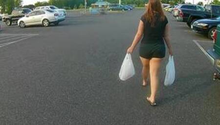 Creepshot at the Grocery Store W/ Thick Redhead PAWG Velvet Diablo -NO SEX-