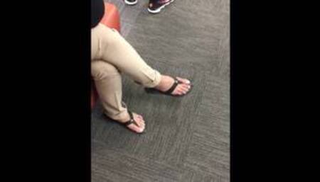 Sexy Dominican Feet at Work