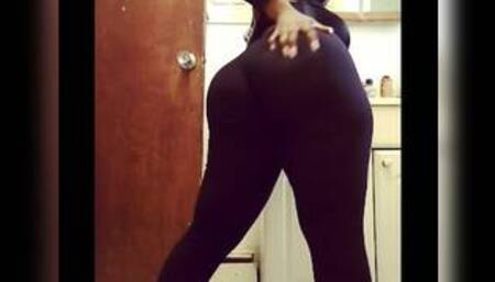 Sexy bbw jiggling ass in leggings