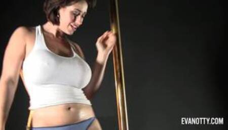 Eva Notty Stripper Pole to Dildo Play
