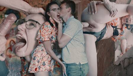 Stranger ghost called to public fuck kisscat in an abandoned house