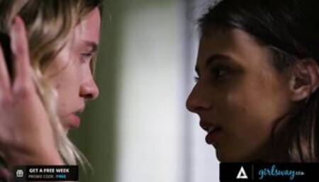 GIRLSWAY - Bullied Teen Khloe Kapri Is Cheered Up By Horny Popular Girl Gia Derza In The Bathroom