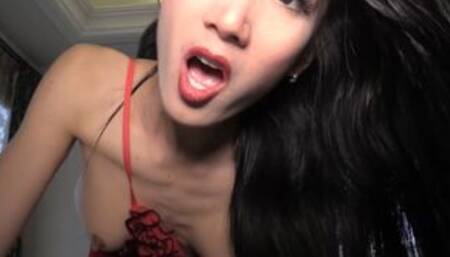 Amazing big tit Thai shemale ass fucked