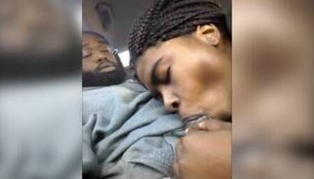 Gettin sum head infront her grandmom house...