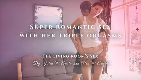 Super romantic sex with her triple orgasms