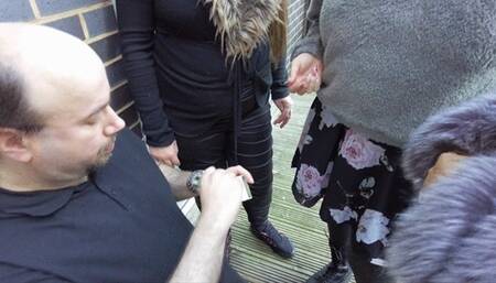 Smoking Dommes Use Sub as Ashtray