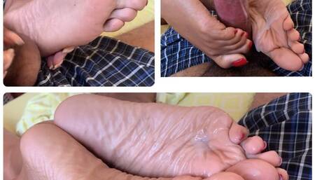 Dirty Feet Handjob & Reverse Footjob