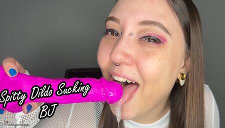 Spitty Dildo Sucking BJ