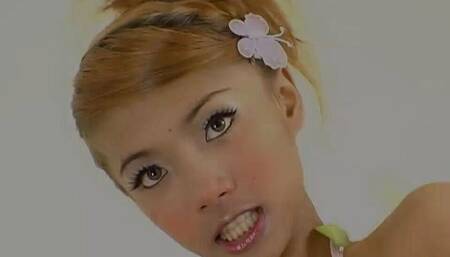 Blonde thai petite banged good