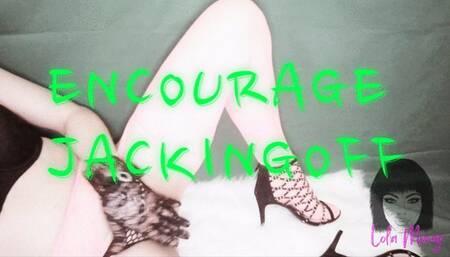 Encourage Jacking Off Lola Minaj Trans Solo Masturbation and Cum Show