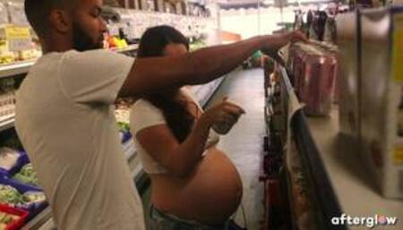 Pregnant Maxine Holloway has passionate sex in public with Mickey Mod