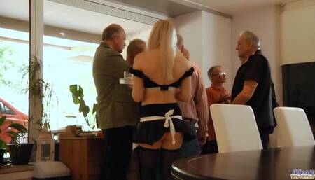 Oldje featuring Lola Taylor's double penetration smut