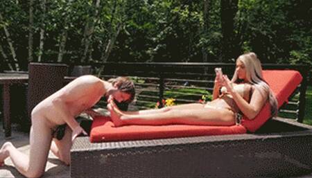 Ava - Bikini Brat Uses Beta as Selfie Stand