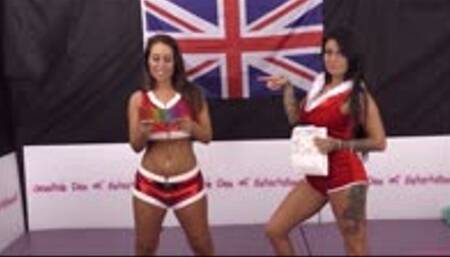 *Christmas Special* Bra and Panties Match (Strip-Wrestling Match) w, Loser gets strapped in a nappy (diaper)!! ~ Jess West vs Madison Black | (December 2022)