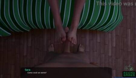 [Gameplay] Recebendo um Footjob da Step Sister Sara