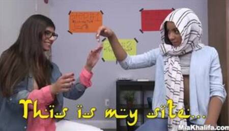 Busty Arab Pornstar Trains Her Muslim Friend How To Suck Cock