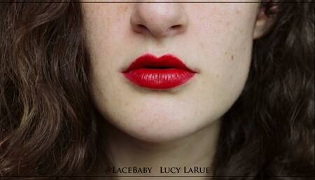 Applying “Best Red” Lipstick