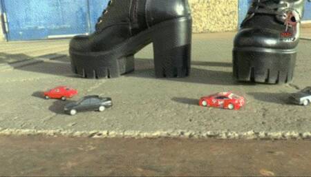 Expensive collector's models meets two pair of Boots