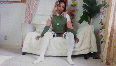 white thigh high joi