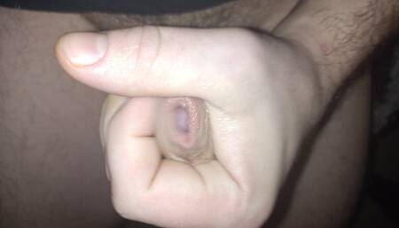 Closeup masturbation uncut cock #2