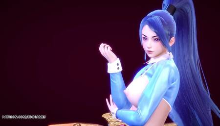 [MMD] SUNMI - Heart burn Kaisa sexy striptease League Of Legends KDA Uncensored Hentai R18