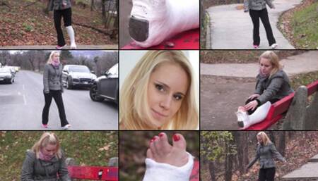 Stella Term LLWC Difficult Gimp in the Park and Exposed Toes (in HD 1920 X 1080)