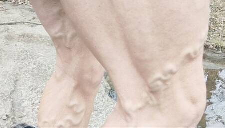 Tempest flexing in the creek bed