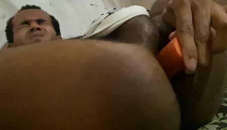 Student In Sex Likes Anal With A Carrot