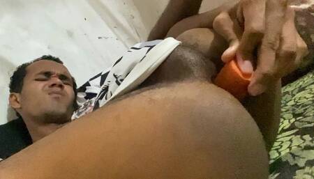 Student doing anal with a carrot very yummy и sex