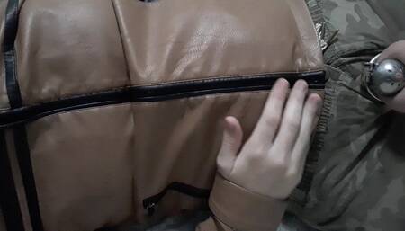 Fag locked in cock cage chastity