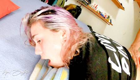 Teen(18+) begs me for cock for her pussy and ass, in the end she drinks all the cum