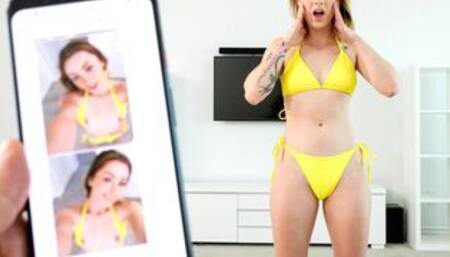 Stepsister accidently send nudes to bro