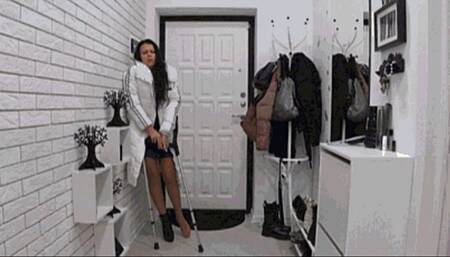 The lady with the bad left leg tries to recover before going to a new job d
