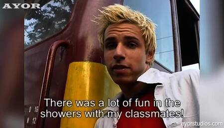 Wanking worker gets two buddies to enjoy a hot spit-roast!