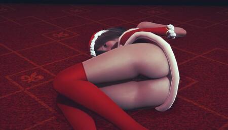 Girl masturbates for you at Christmas