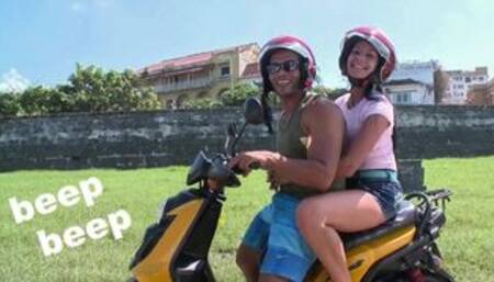 CULIONEROS - We Find Latin Babe Juliana On A Scooter And Bring Her Home