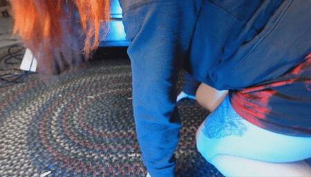 STUCK under table! In thong WMV 720