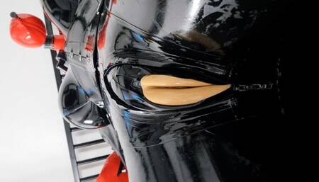 Black Rubber Catsuit & Extreme Boots