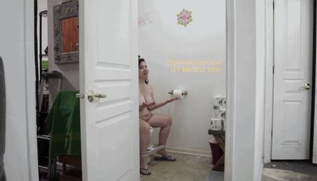 AVERTED DISASTER NAKED TOILET PEE AND CHAT W ANNIE PEE