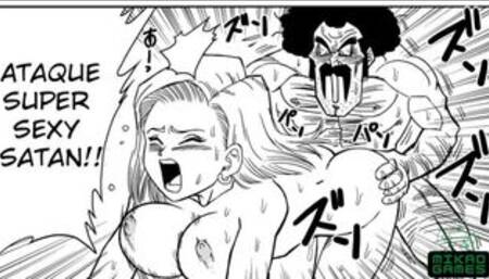 Mr Satan fudendo Android 18 por dinheiro - DBZ parody