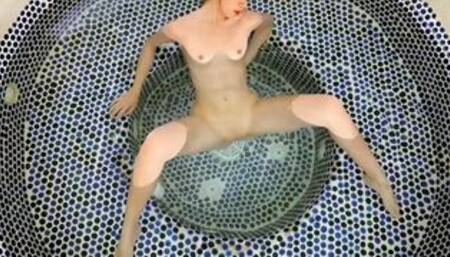 Bath time with petite Asian teen Sowan