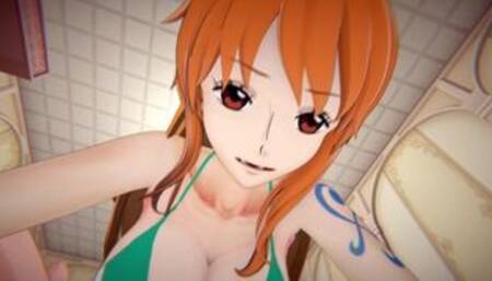 One piece - FutaNami | Male taker POV