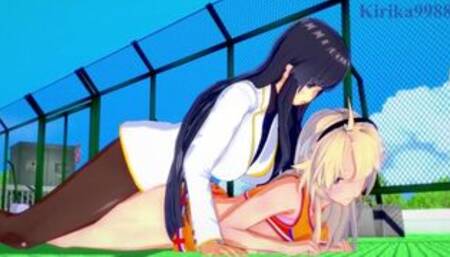 Ellen Kohagura and Ikaruga have intense futanari sex - Katana Maidens & Senran Kagura Hentai