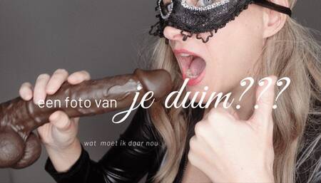 Een foto van je duim