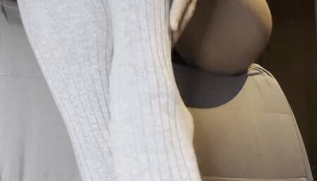 New socks and painted toes