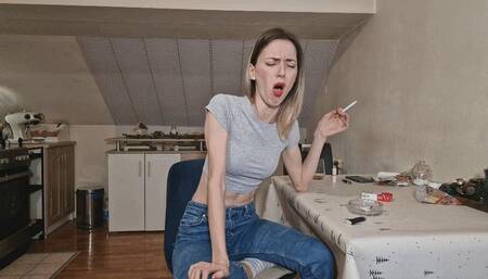 Is Alanna sick again or is she just smoking too much