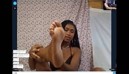 black girl on webcam