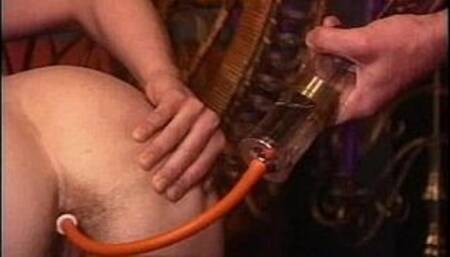 1h1f vintage syringe hairy enema expulsion