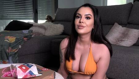 Best burps during pizza stuffing ~ Sweet Maria